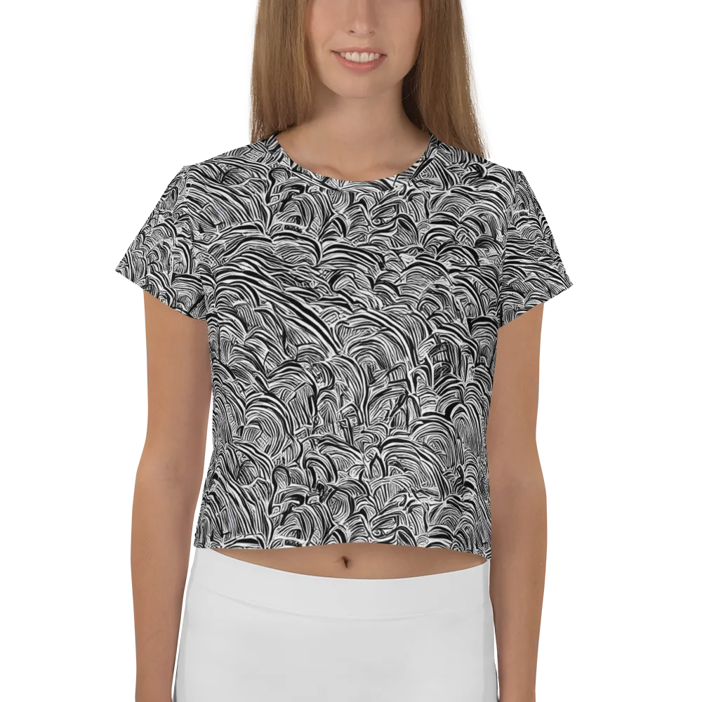 Blackwave Botanica on Crop Tee — Front