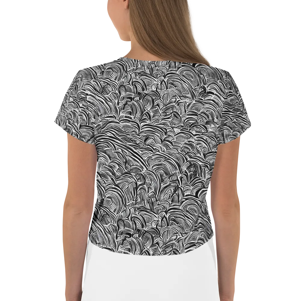 Blackwave Botanica on Crop Tee — Back