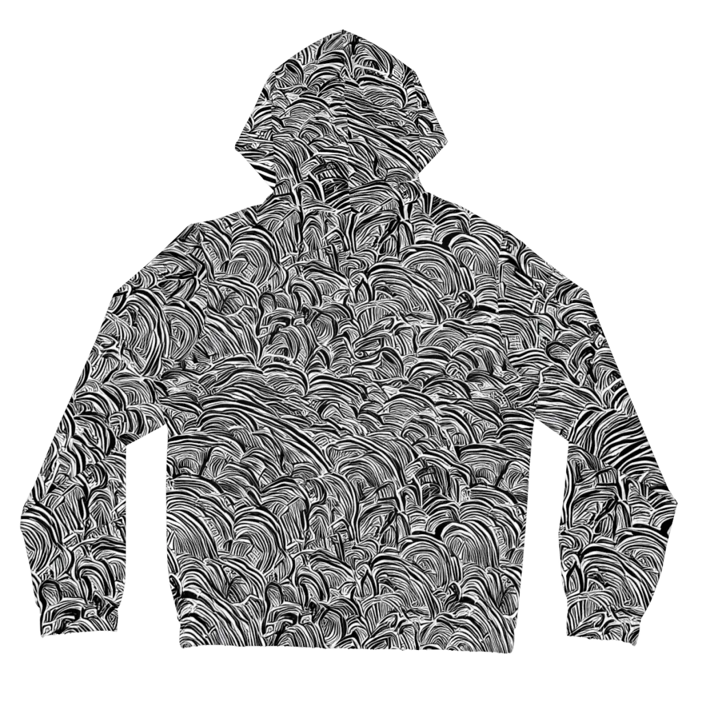 Blackwave Botanica on Women's Full-Zip Hoodie — Back