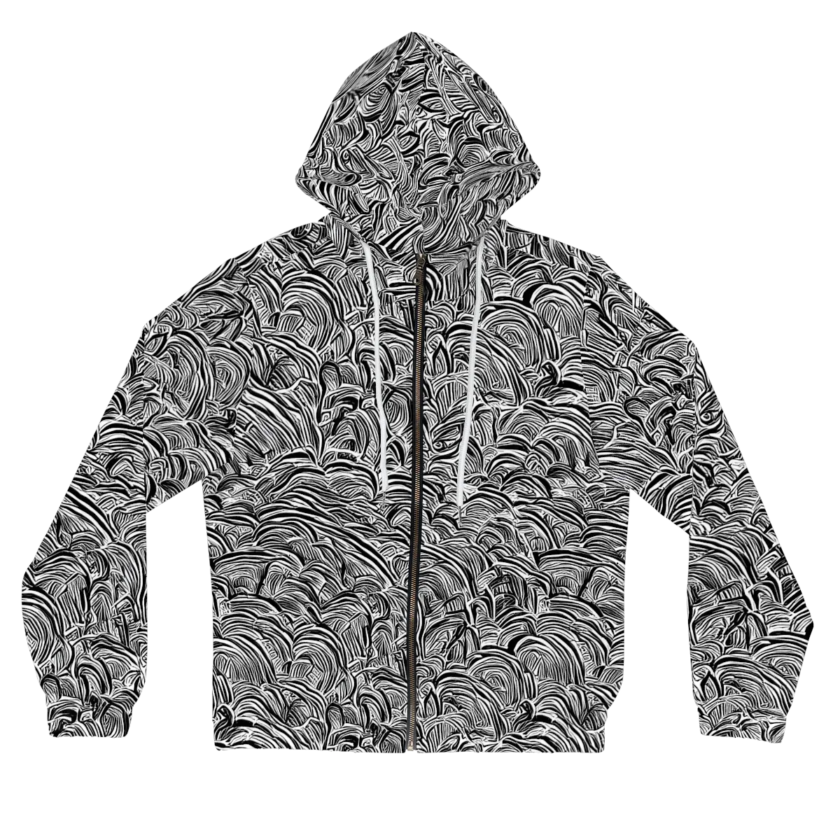 Blackwave Botanica on Women's Full-Zip Hoodie — Front