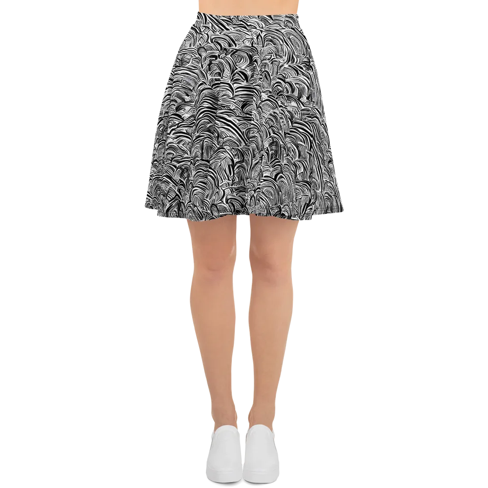 Blackwave Botanica on Skater Skirt — Front