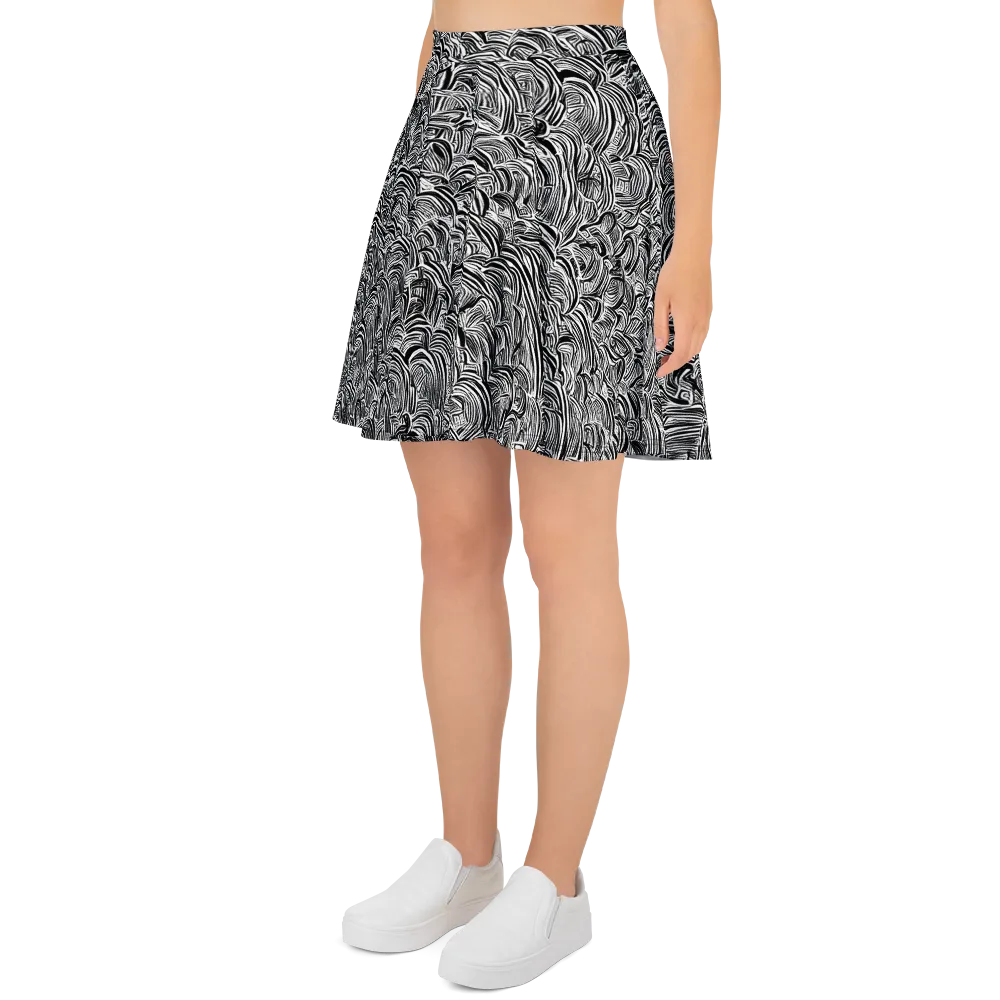 Blackwave Botanica on Skater Skirt — Left