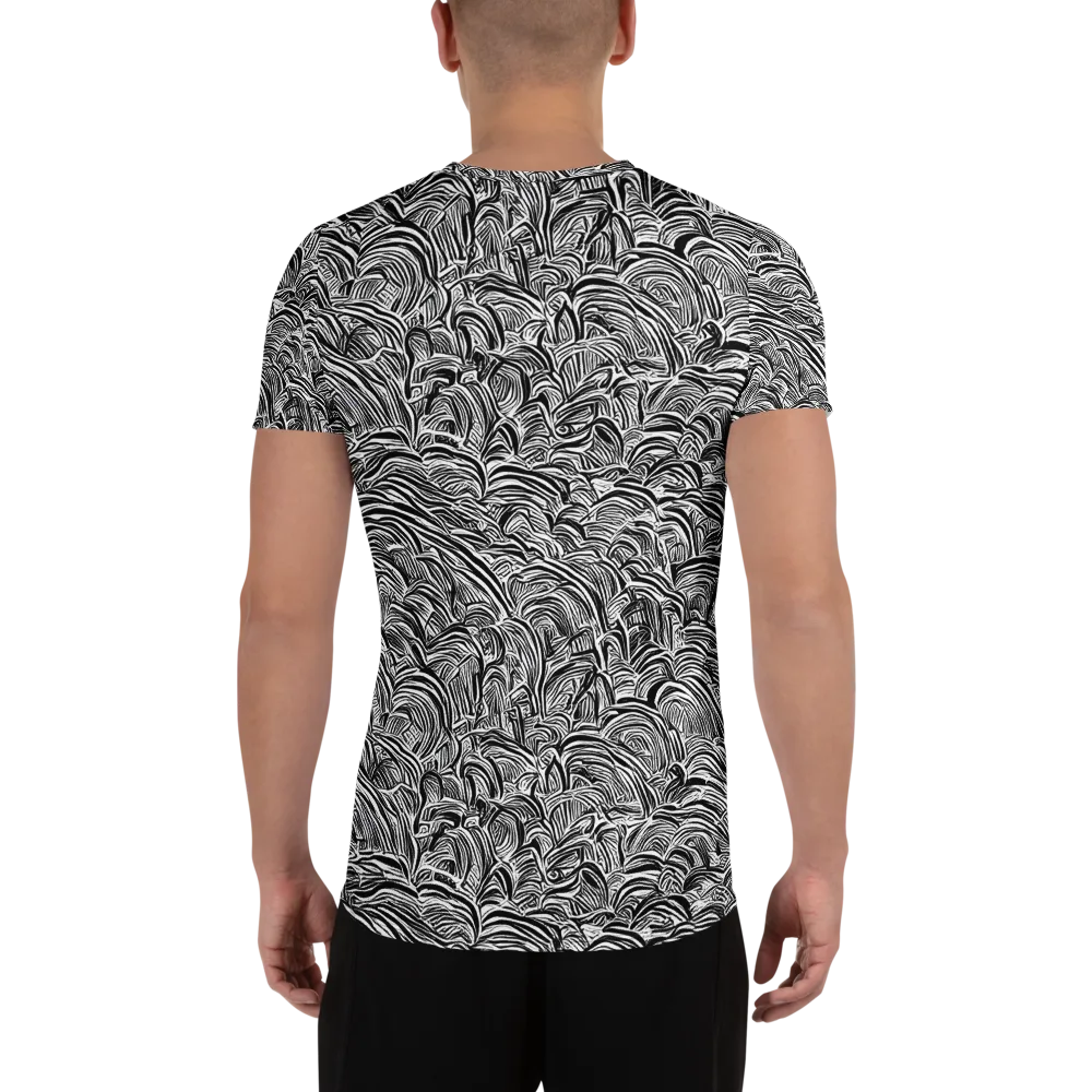 Blackwave Botanica on Men's Athletic T-Shirt — Back