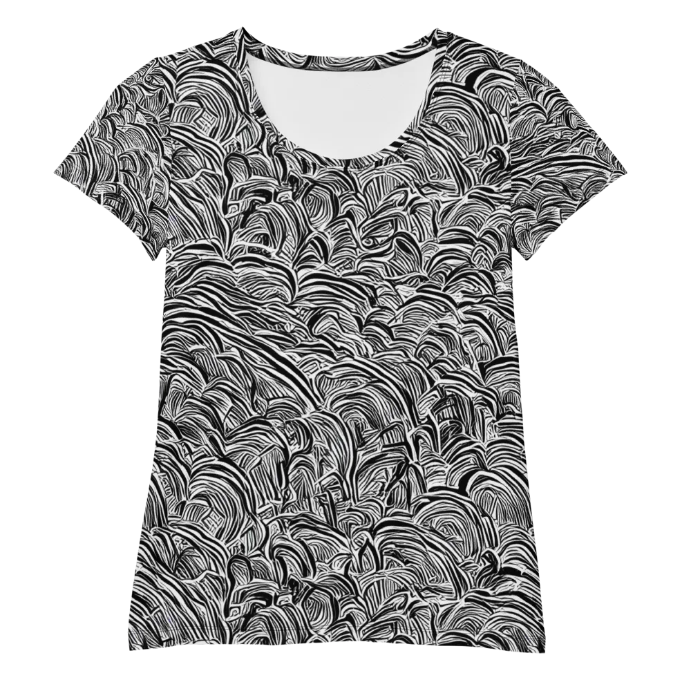 Blackwave Botanica on Women's Athletic T-Shirt — Front