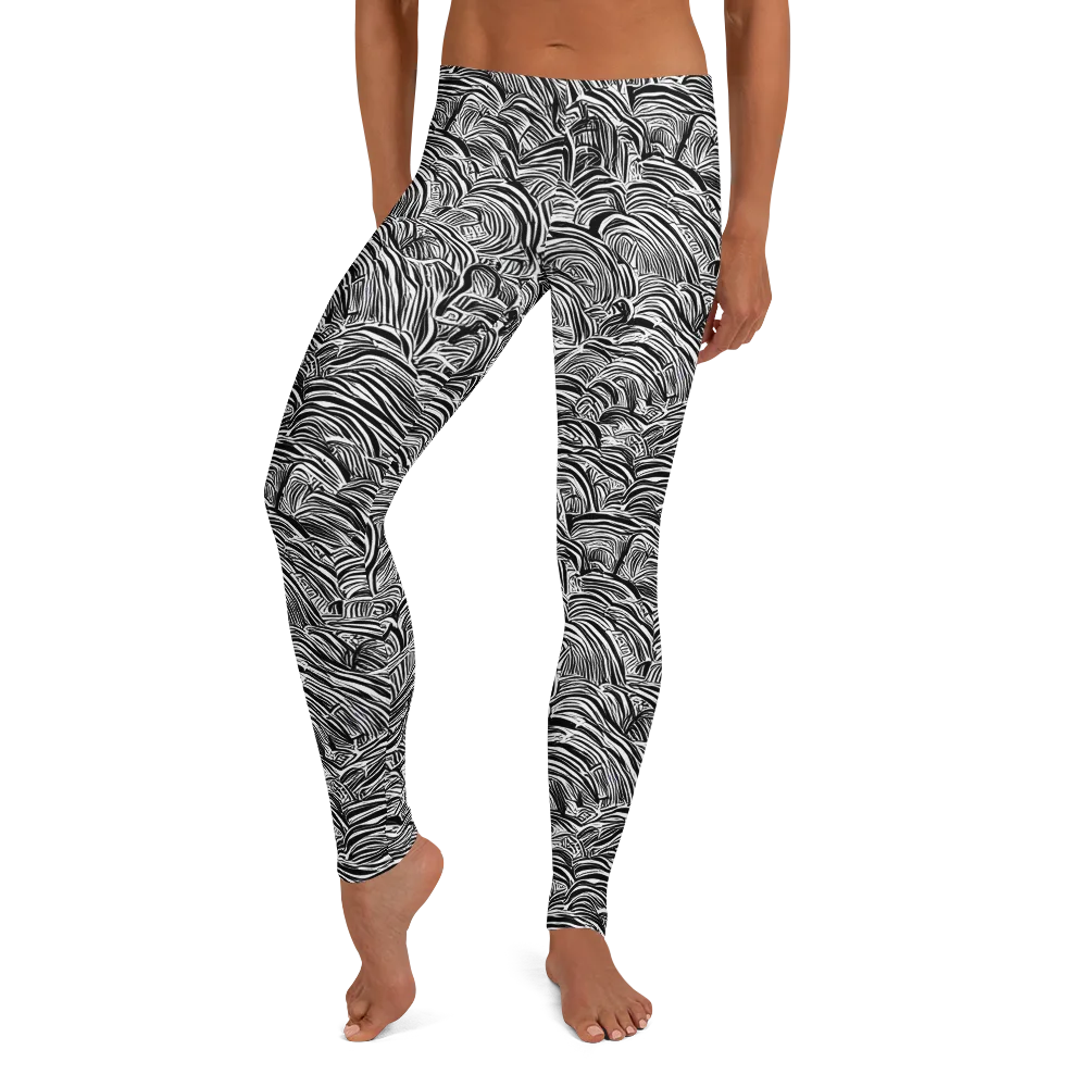 Blackwave Botanica on Leggings — Front
