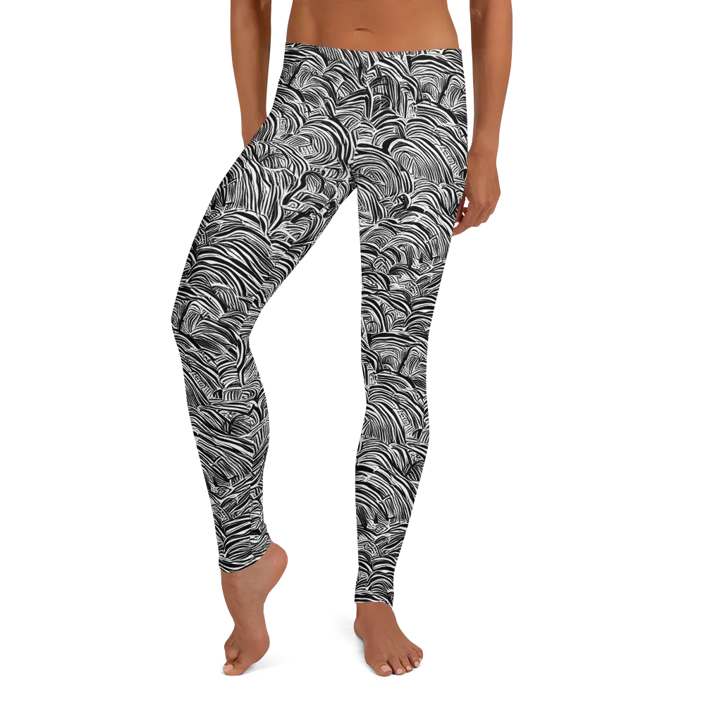 Blackwave Botanica on Leggings — Front
