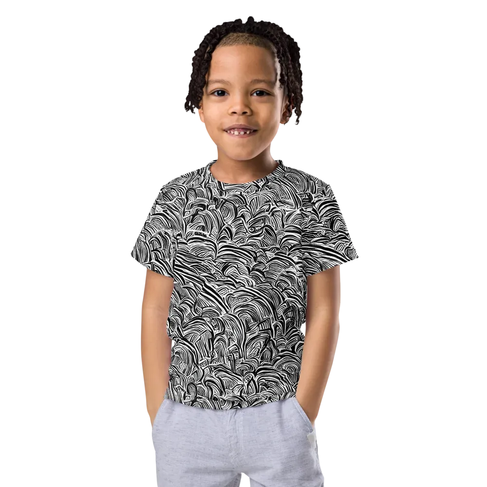 Blackwave Botanica on Kids Crew Neck T-Shirt — Front
