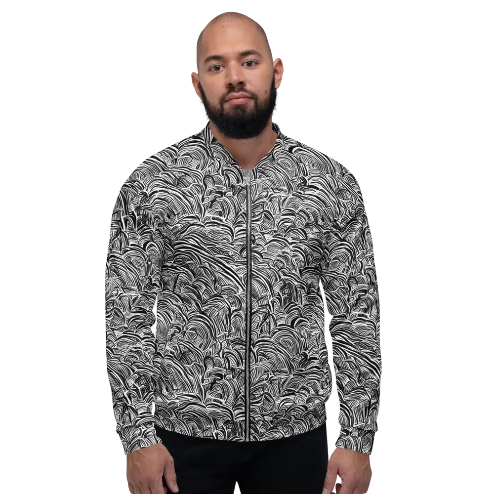 Blackwave Botanica on Bomber Jacket — Front