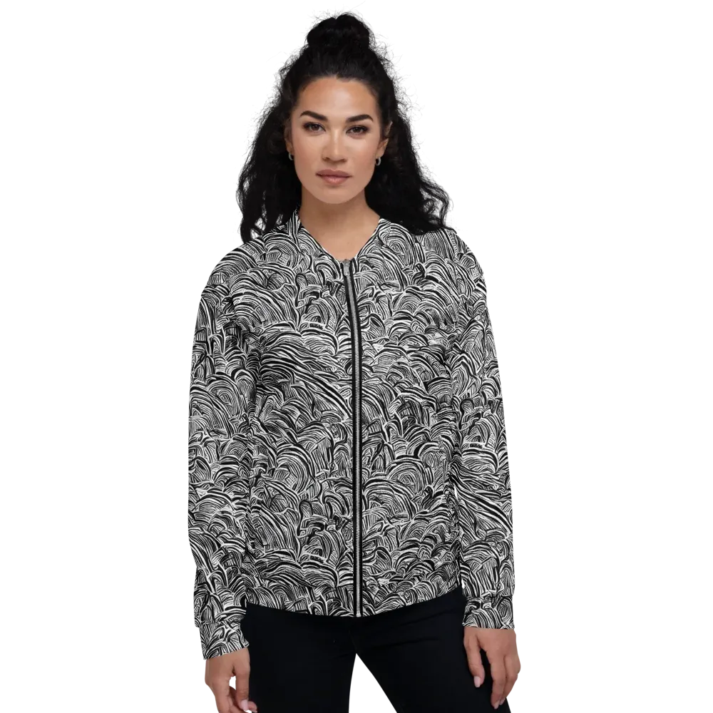 Blackwave Botanica on Bomber Jacket — Front
