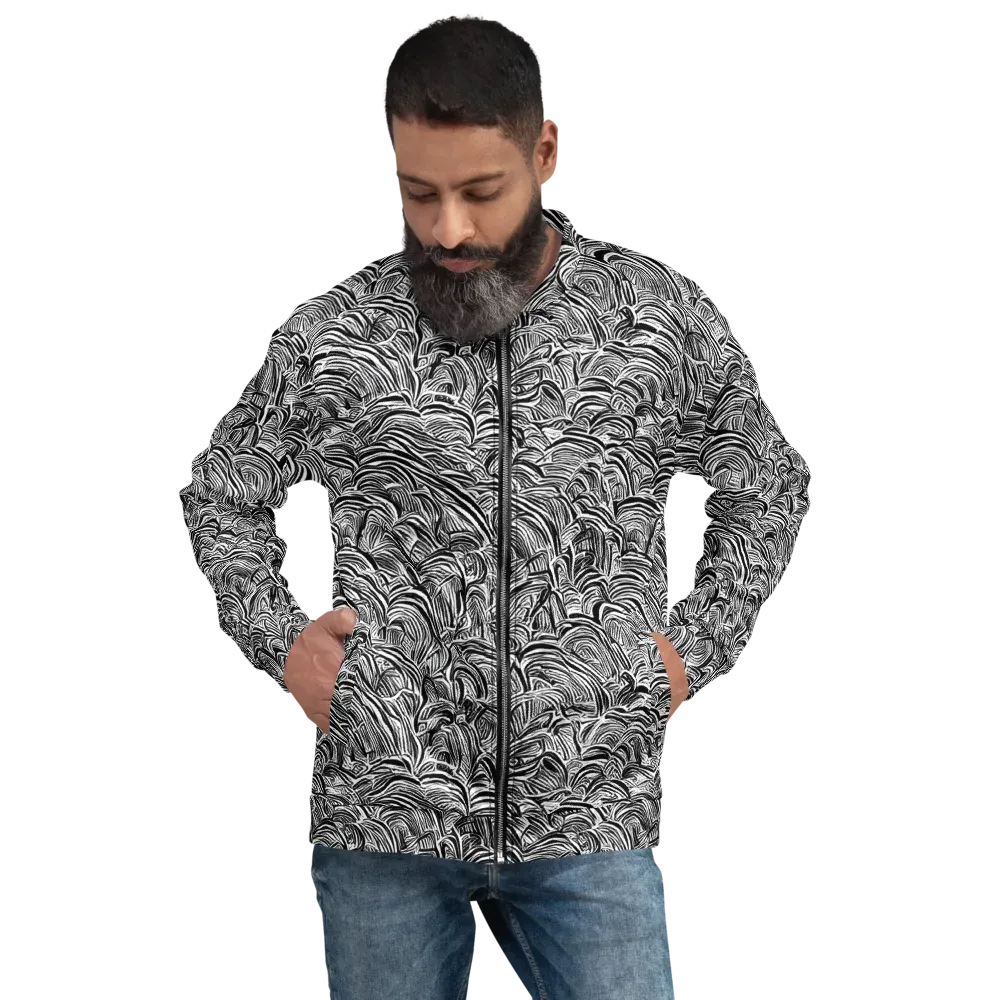 Blackwave Botanica on Bomber Jacket — Front