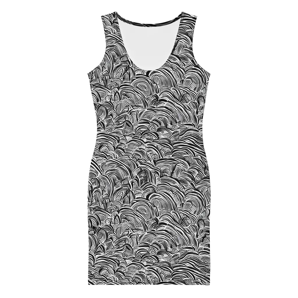 Blackwave Botanica on Bodycon Dress — Front