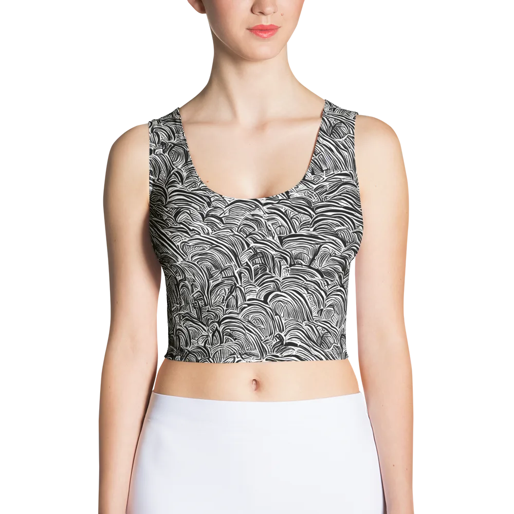 Blackwave Botanica on Crop Top — Front