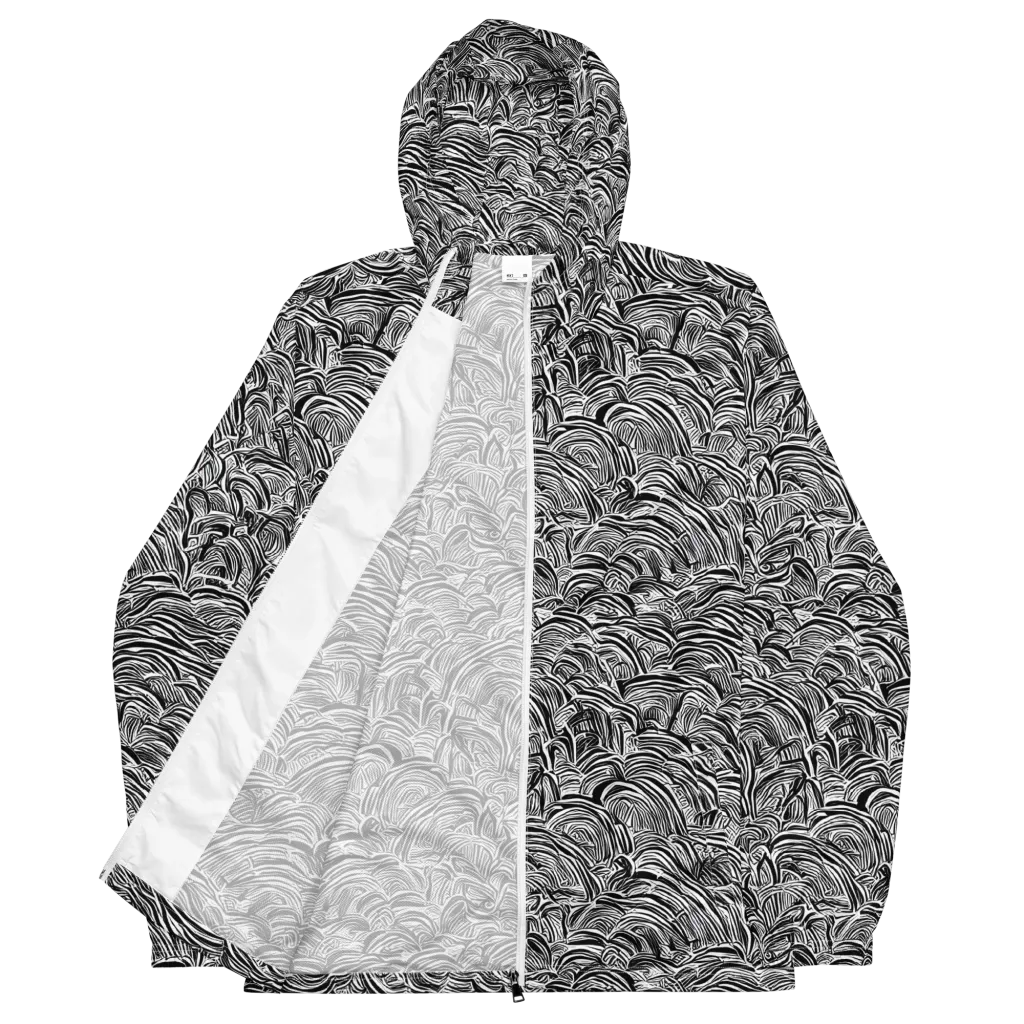 Blackwave Botanica on Men's Windbreaker — Front