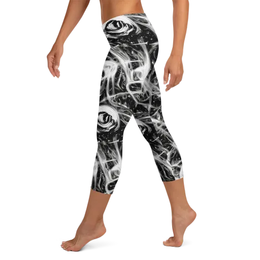 Monochrome Melt on a Capri Leggings