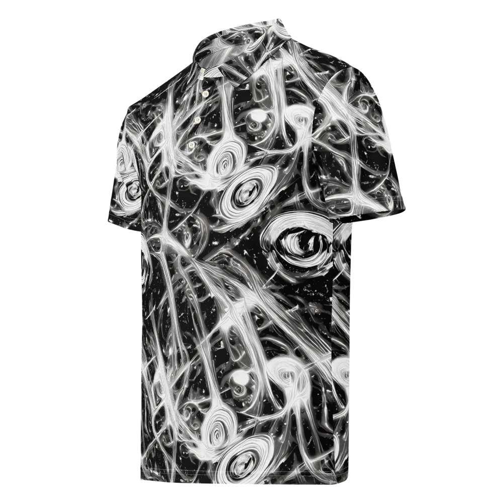 Monochrome Melt on Men's Slim Fit Polo Shirt — Left Front