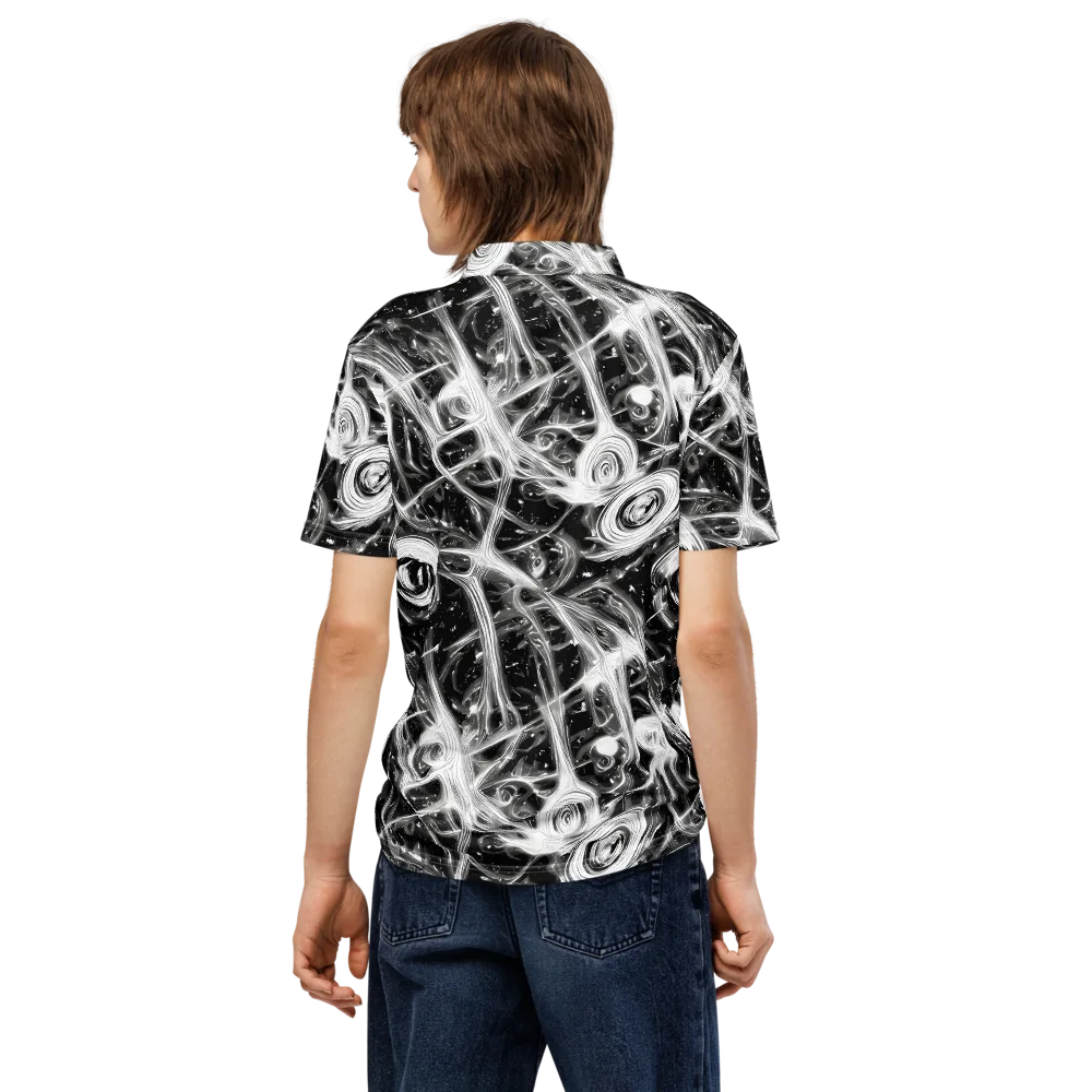 Monochrome Melt on Men's Slim Fit Polo Shirt — Back