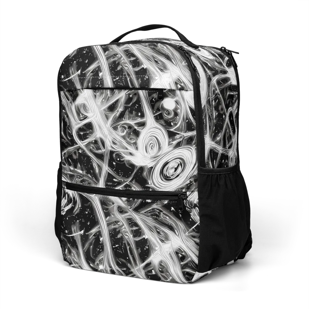 Monochrome Melt on Utility Backpack — Left Front