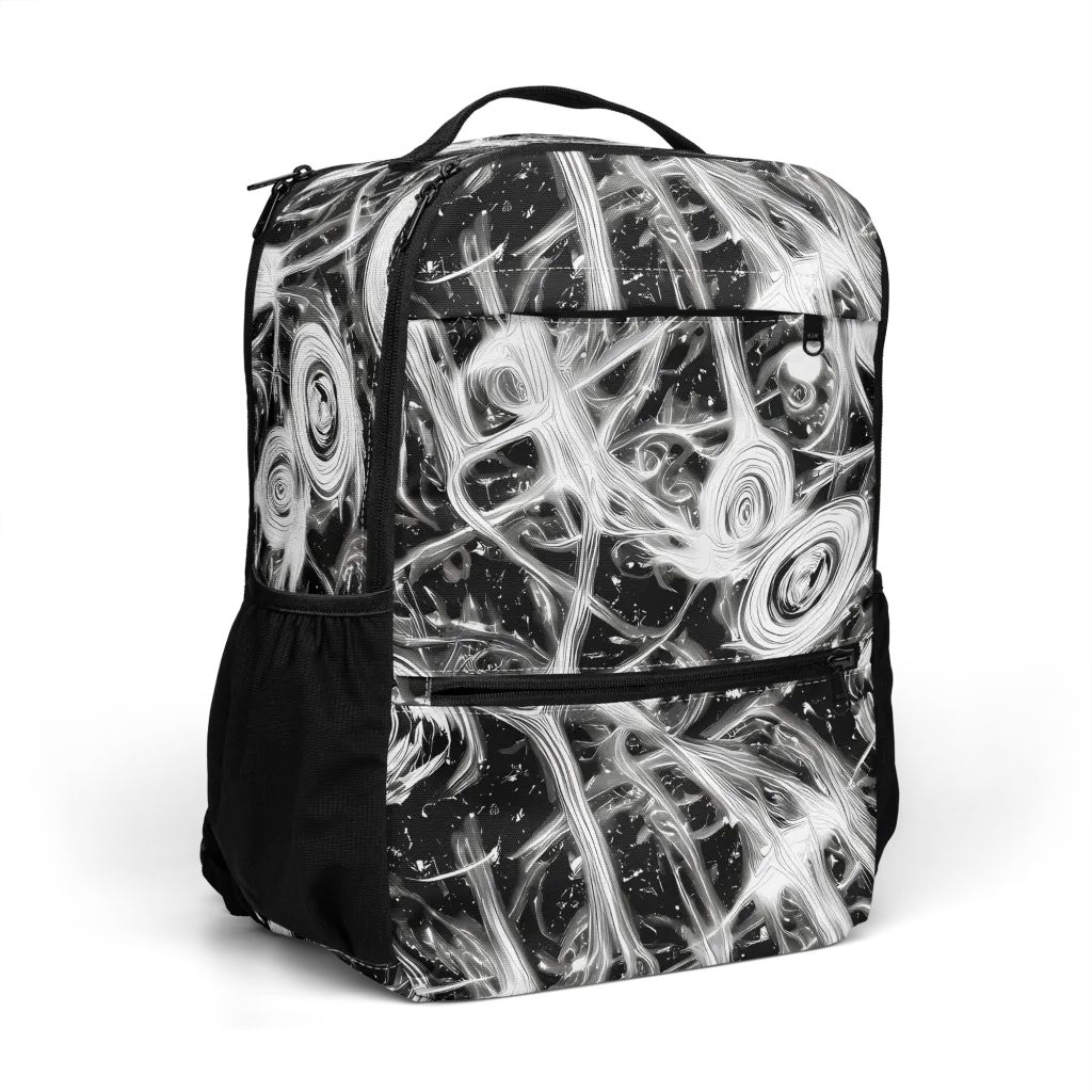 Monochrome Melt on Utility Backpack — Right Front