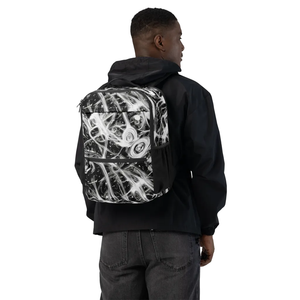 Monochrome Melt on Utility Backpack — Back