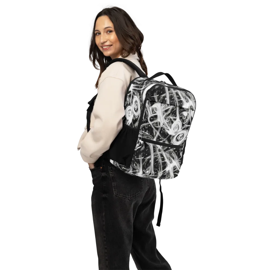 Monochrome Melt on Utility Backpack — Back
