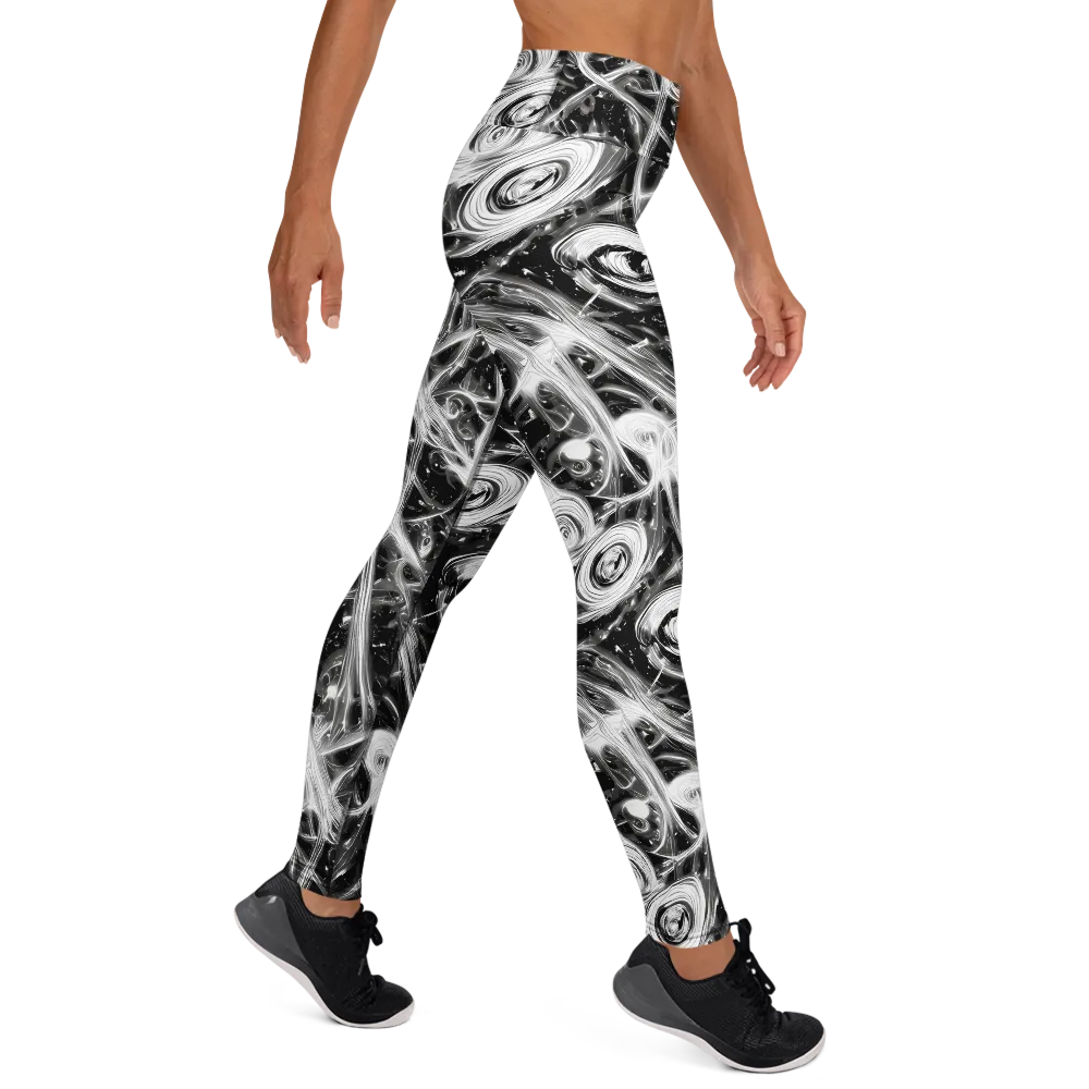 Monochrome Melt on Yoga Leggings — Right