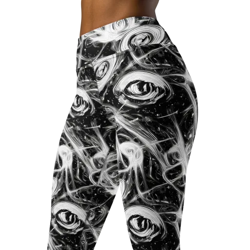 Monochrome Melt on a Yoga Leggings