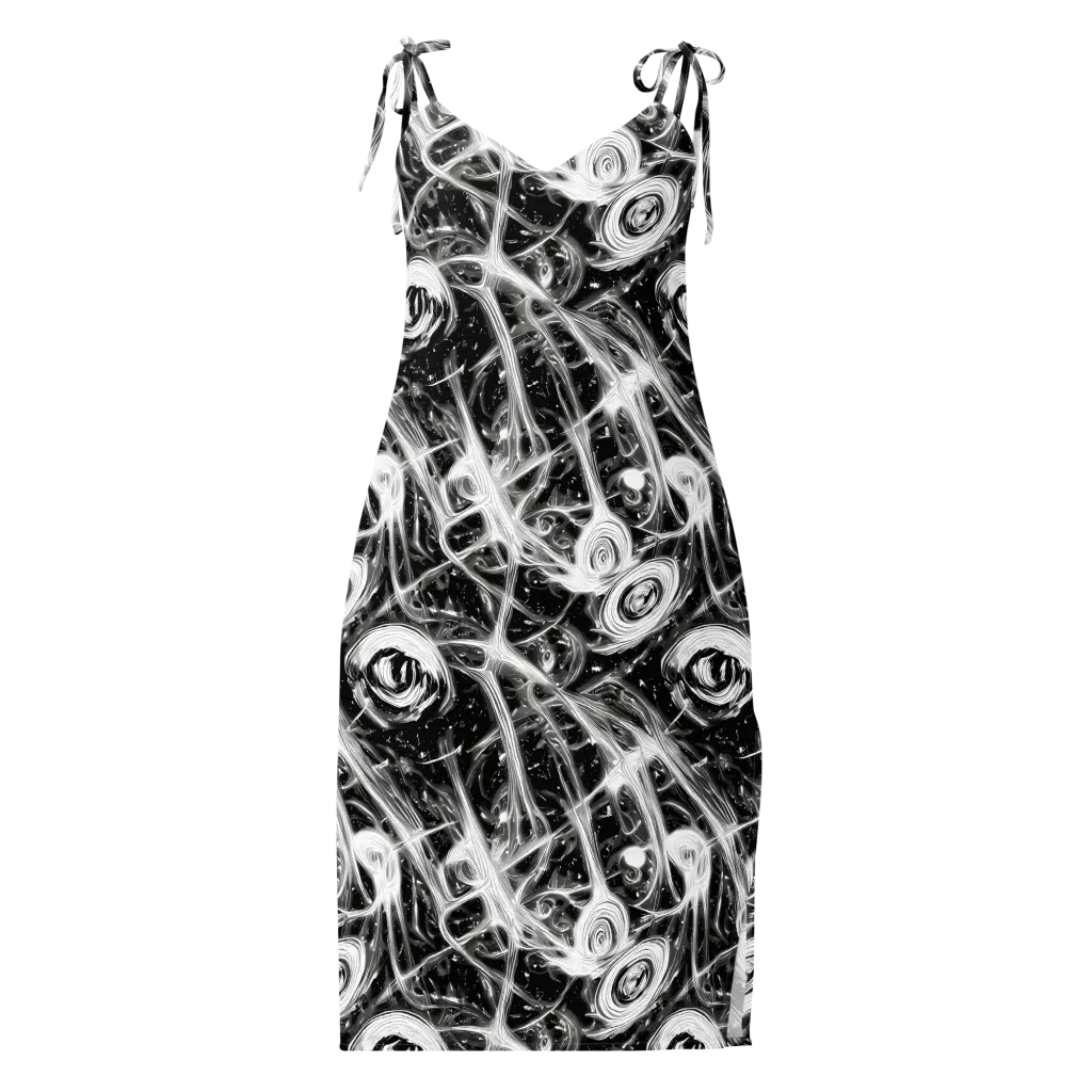 Monochrome Melt on Slip Dress — Front