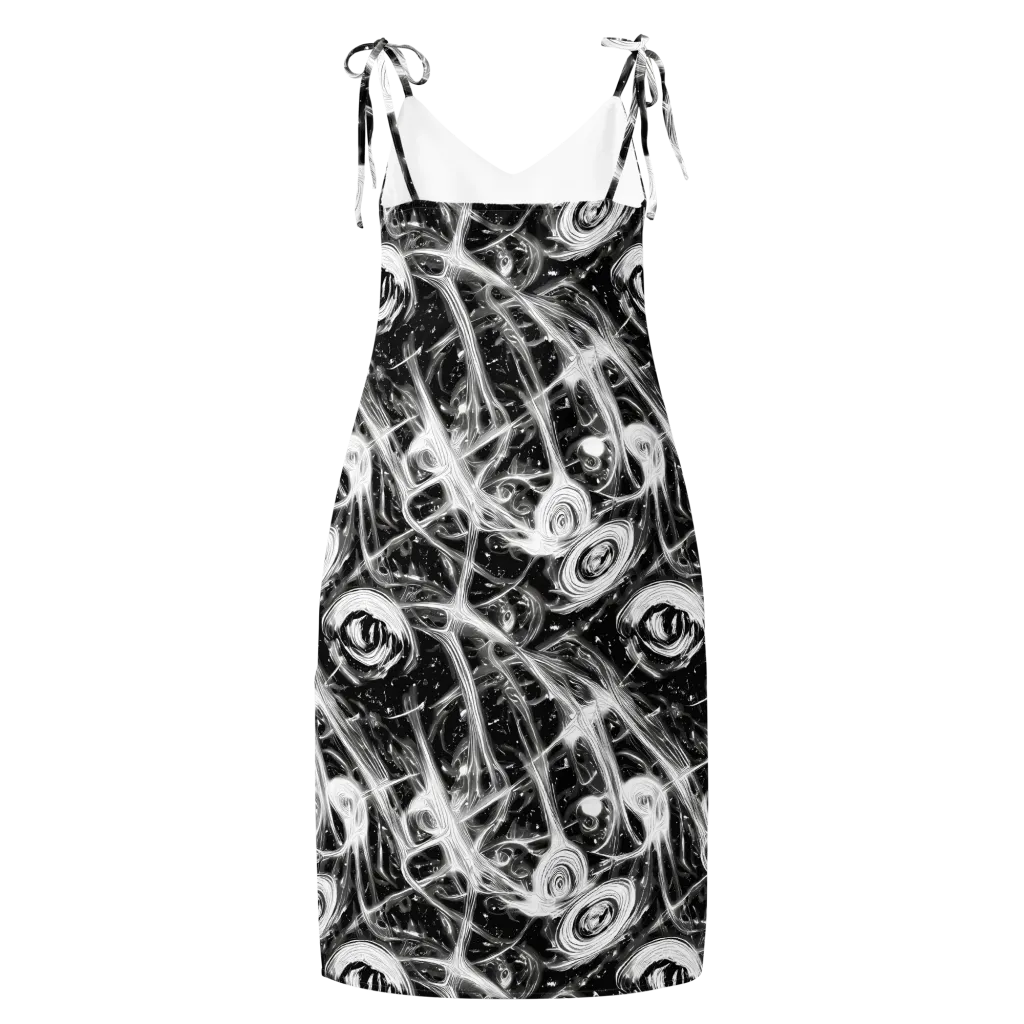 Monochrome Melt on Slip Dress — Back