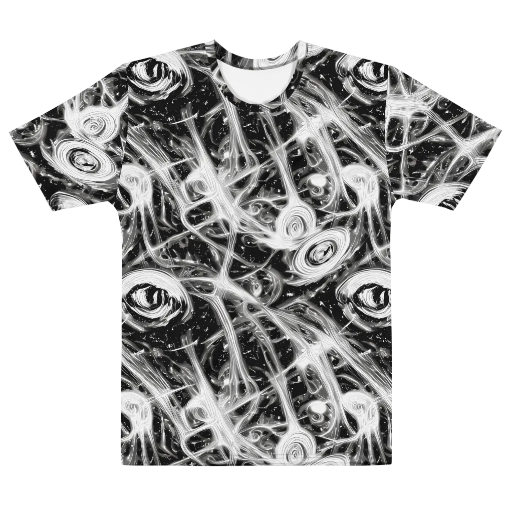 Monochrome Melt on Men's Cotton Crew Neck T-Shirt — Front
