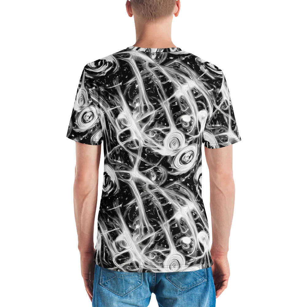 Monochrome Melt on Men's Crew Neck T-Shirt — Back