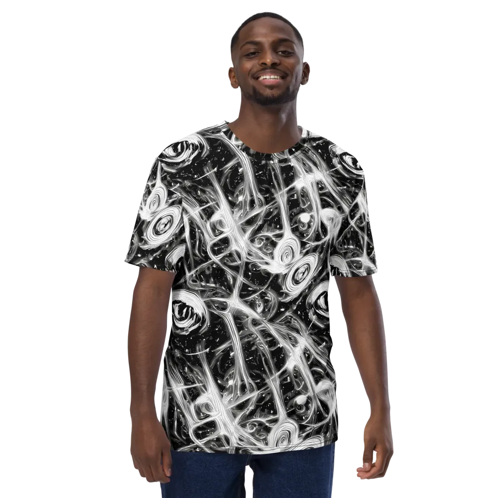 Monochrome Melt on Men's Crew Neck T-Shirt — Front