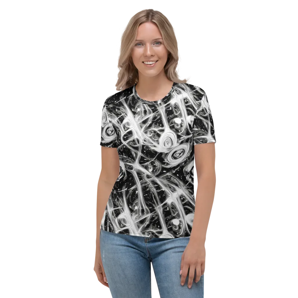 Monochrome Melt on Women's Crew Neck T-Shirt — Front