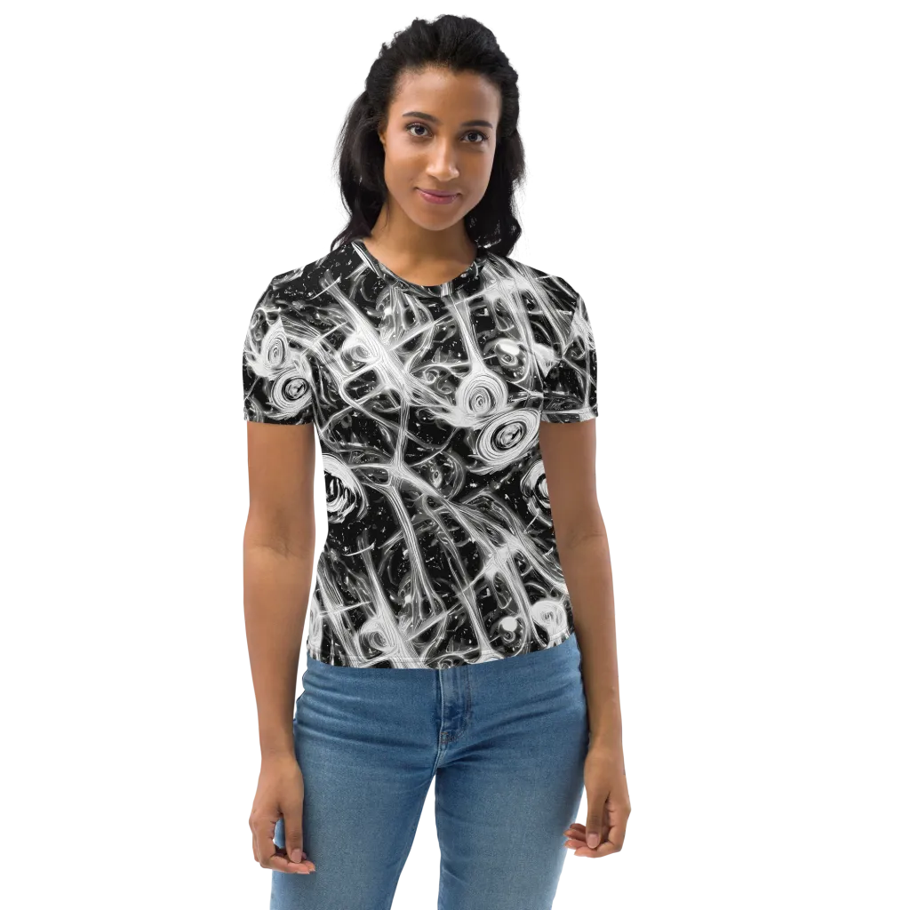 Monochrome Melt on Women's Crew Neck T-Shirt — Front