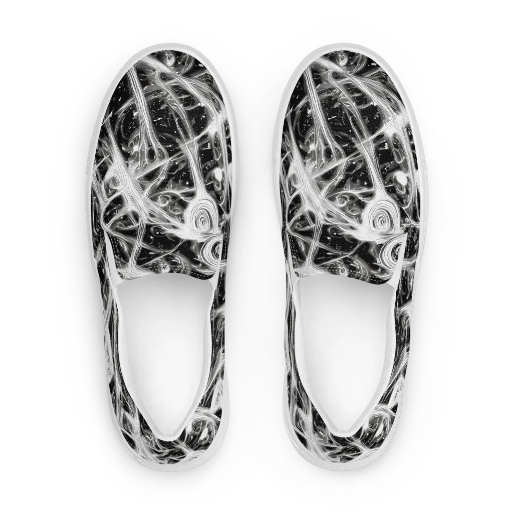 Monochrome Melt on Men's Slip-On Canvas Shoes — Front