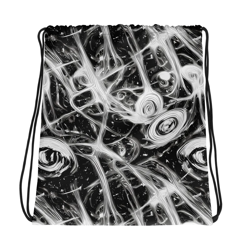 Monochrome Melt on Drawstring Bag — Photo