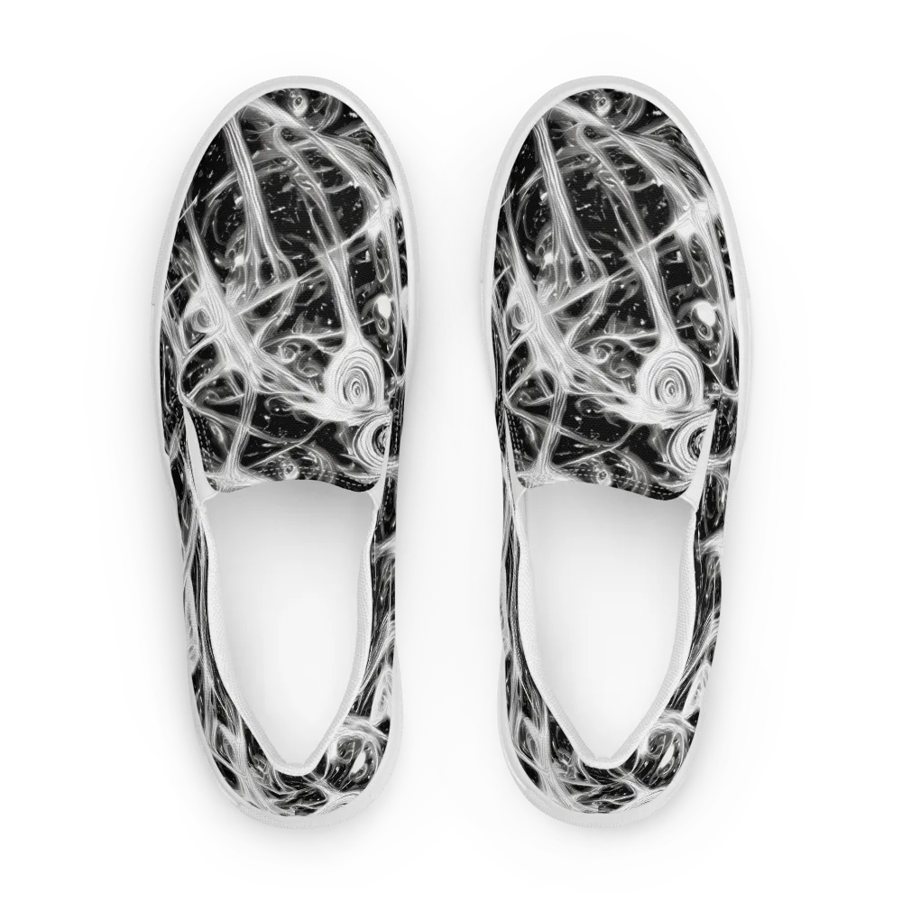 Monochrome Melt on Women's Slip-On Canvas Shoes — Front