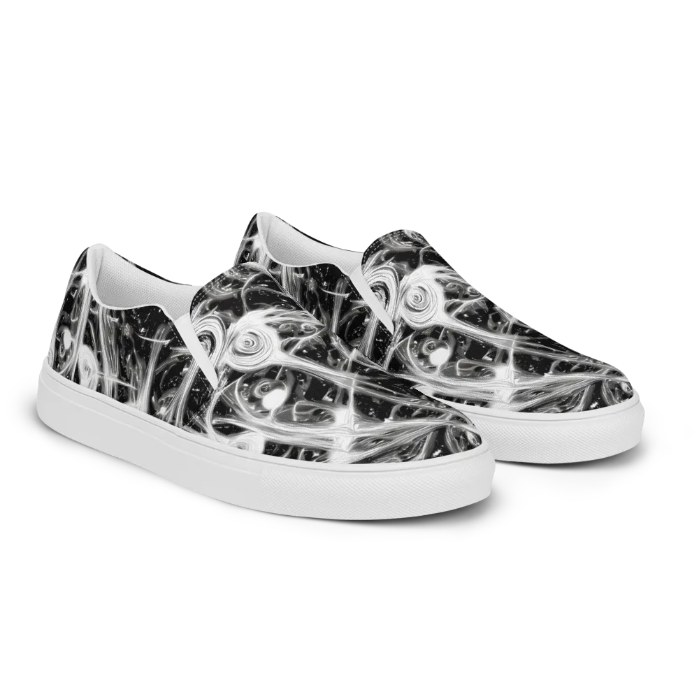 Monochrome Melt on Women's Slip-On Canvas Shoes — Right Front