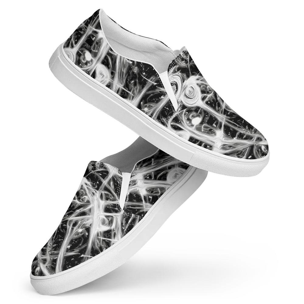 Monochrome Melt on Women's Slip-On Canvas Shoes — Front