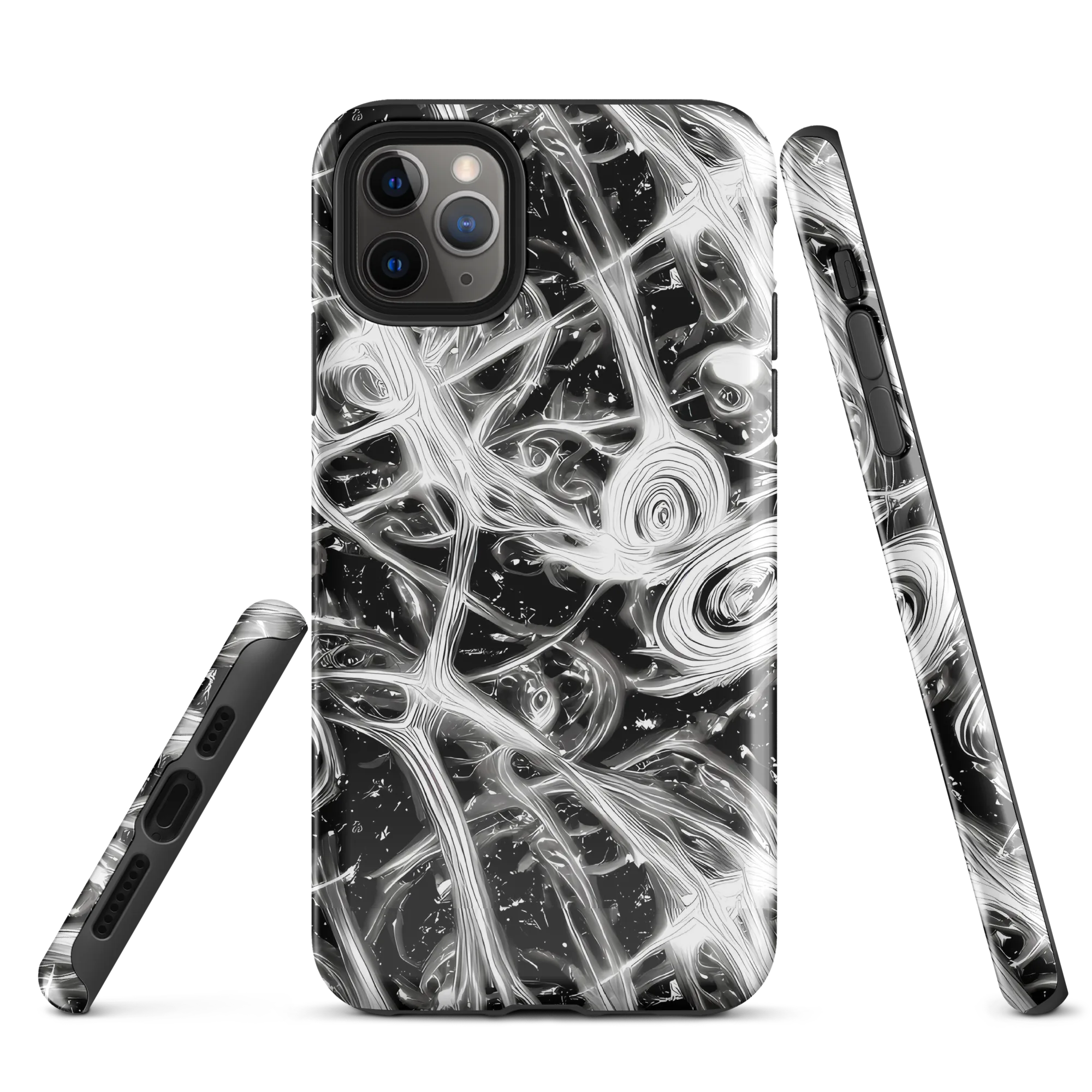Monochrome Melt on Tough Case for iPhone® — Front