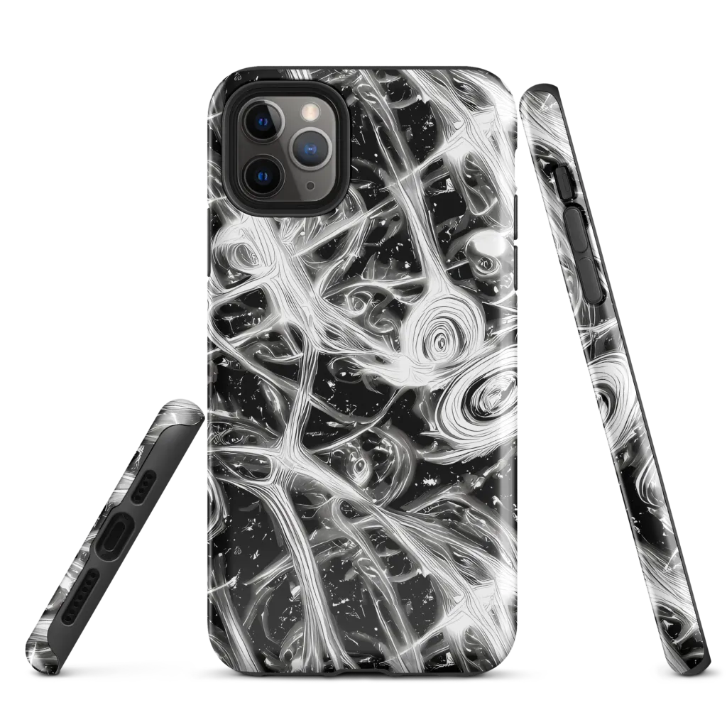 Monochrome Melt on Tough Case for iPhone® — Front