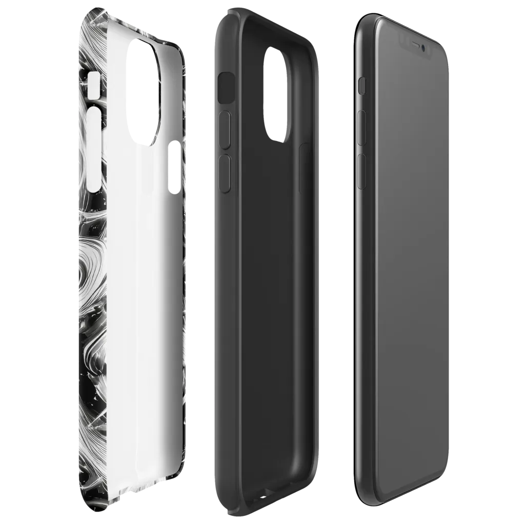 Monochrome Melt on Tough Case for iPhone® — Right