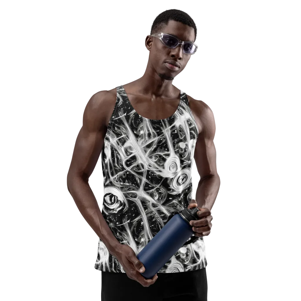 Monochrome Melt on Men's Tank Top — Front