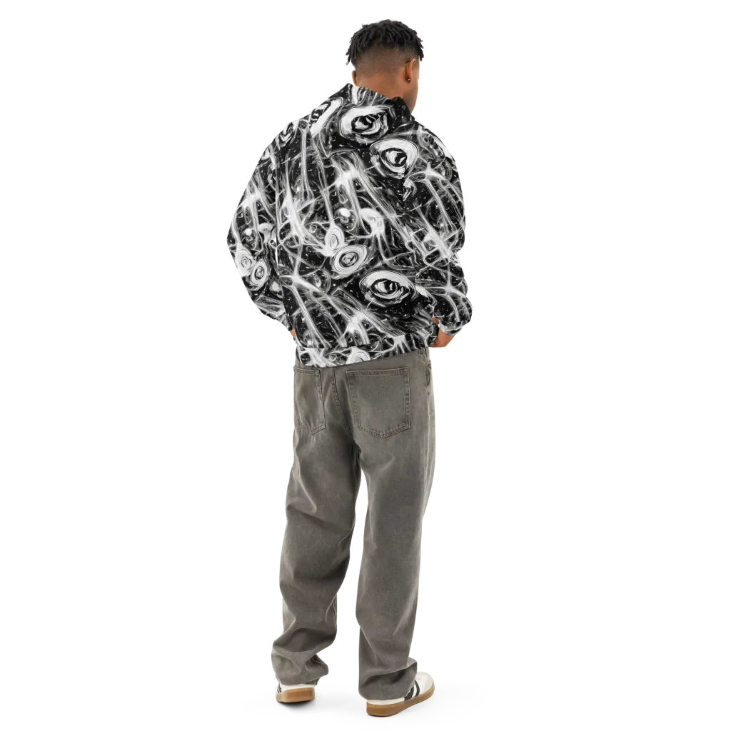 Monochrome Melt on Cotton Hoodie — Back