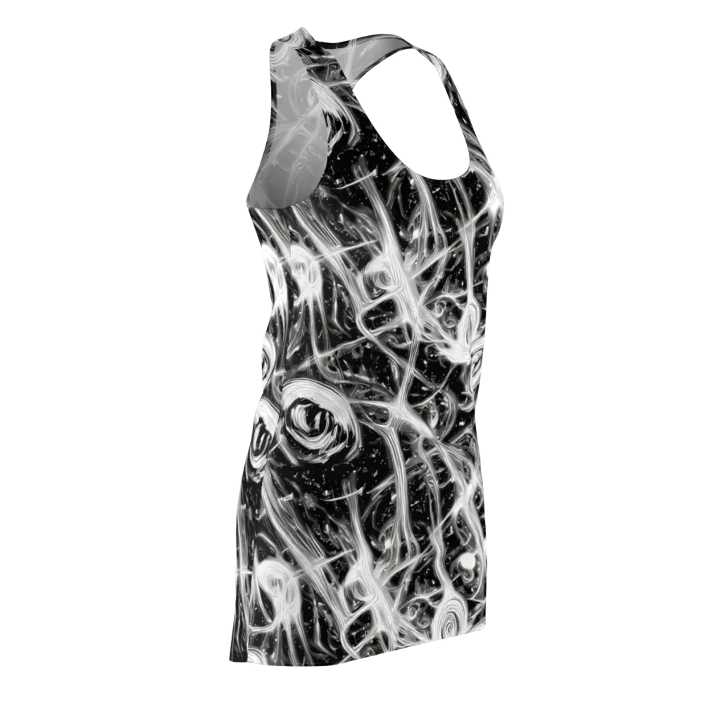 Monochrome Melt on Racerback Dress — Front Side