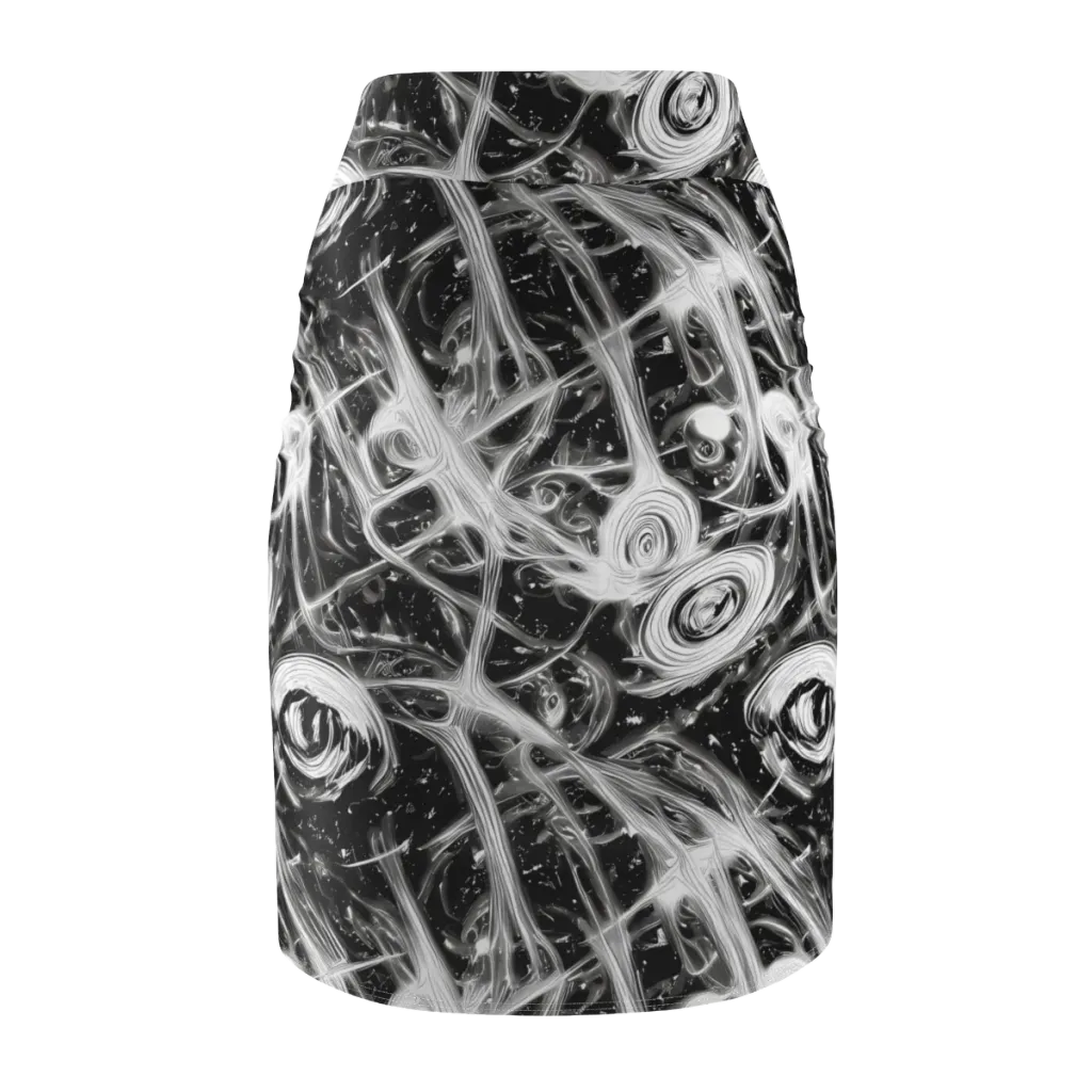 Monochrome Melt on Pencil Skirt — Back