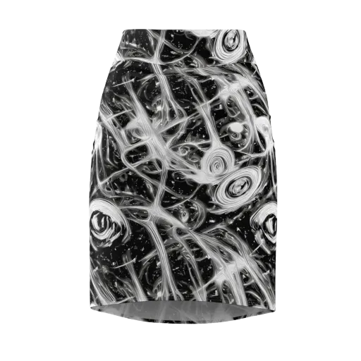 Monochrome Melt on a Pencil Skirt