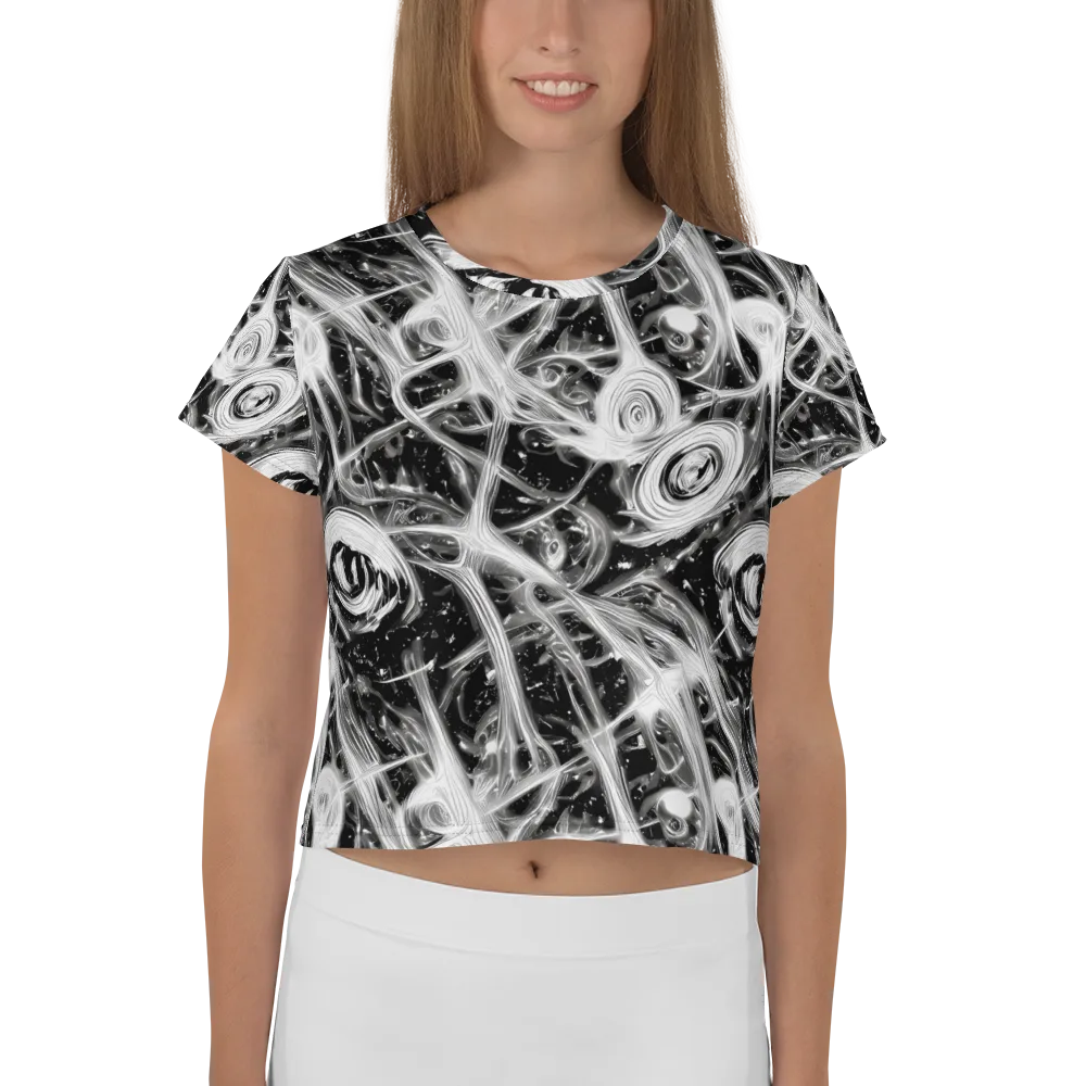 Monochrome Melt on Crop Tee — Front