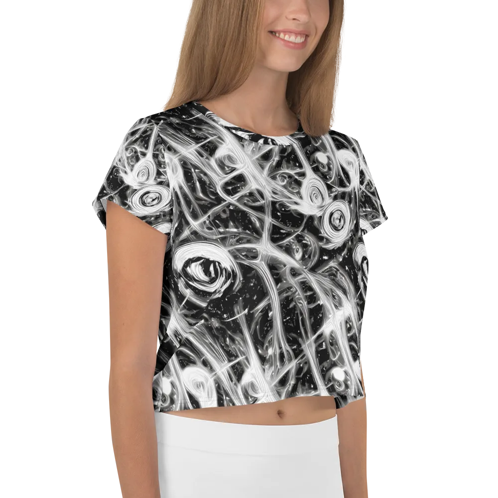Monochrome Melt on Crop Tee — Right