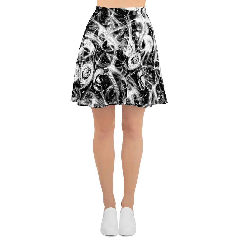 Monochrome Melt on Skater Skirt — Front