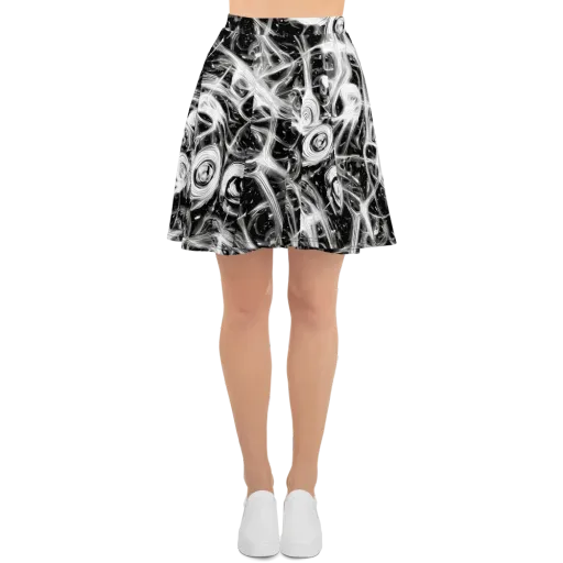 Monochrome Melt on a Skater Skirt